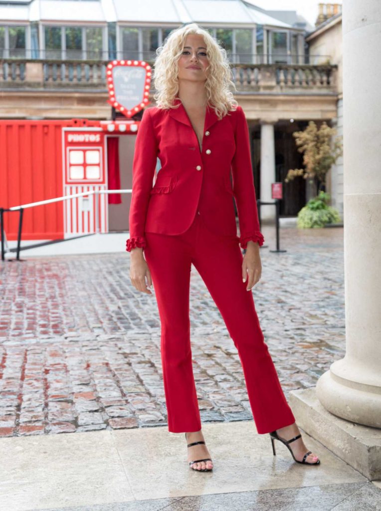Pixie Lott in a Red Suit