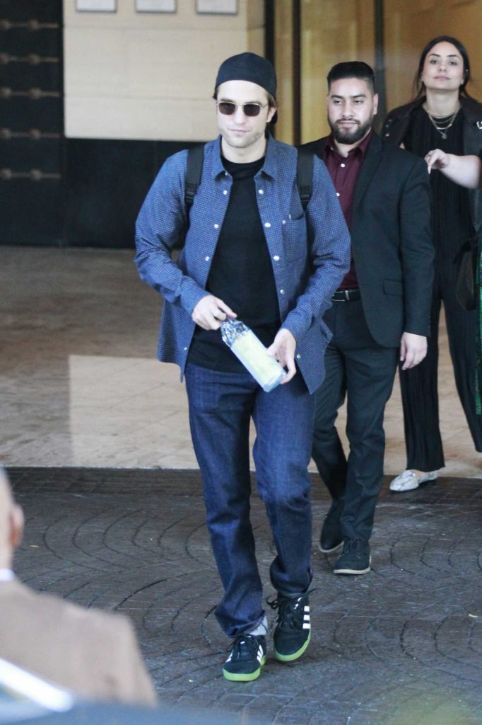 Robert Pattinson in a Blue Shirt