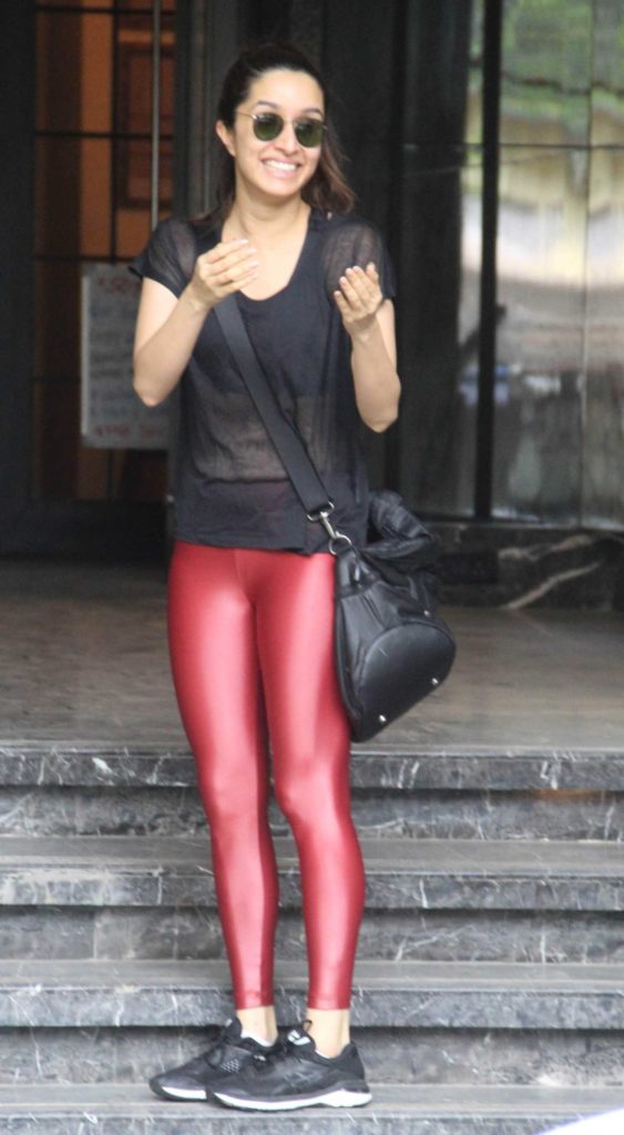 Shraddha Kapoor in a Red Leggings