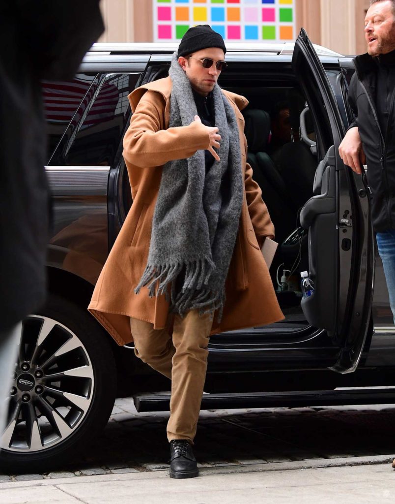 Robert Pattinson in a Black Knit Hat