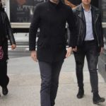 Tom Hiddleston in a Black Jacket Arrives at Build Series in New York City