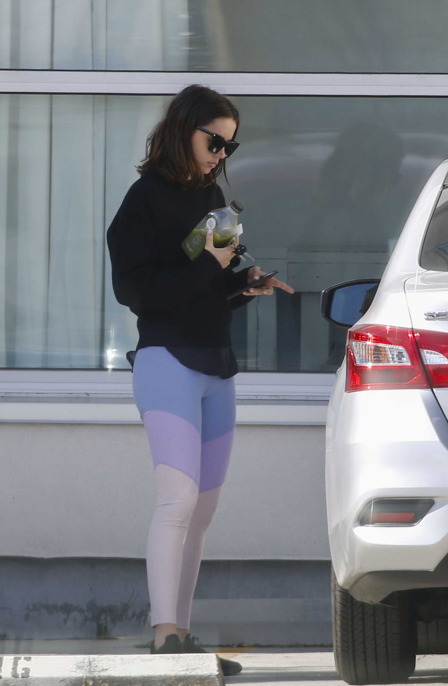 Ana de Armas in a White Leggings Was Seen Out in New Orleans Louisiana