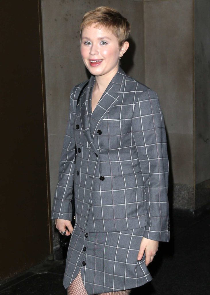 Eliza Scanlen in a Gray Suit