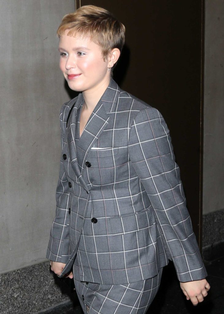 Eliza Scanlen in a Gray Suit