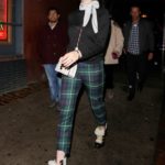 Kate Upton in a Green Plaid Pants Leaves Judd Apatow’s Show in Los Angeles