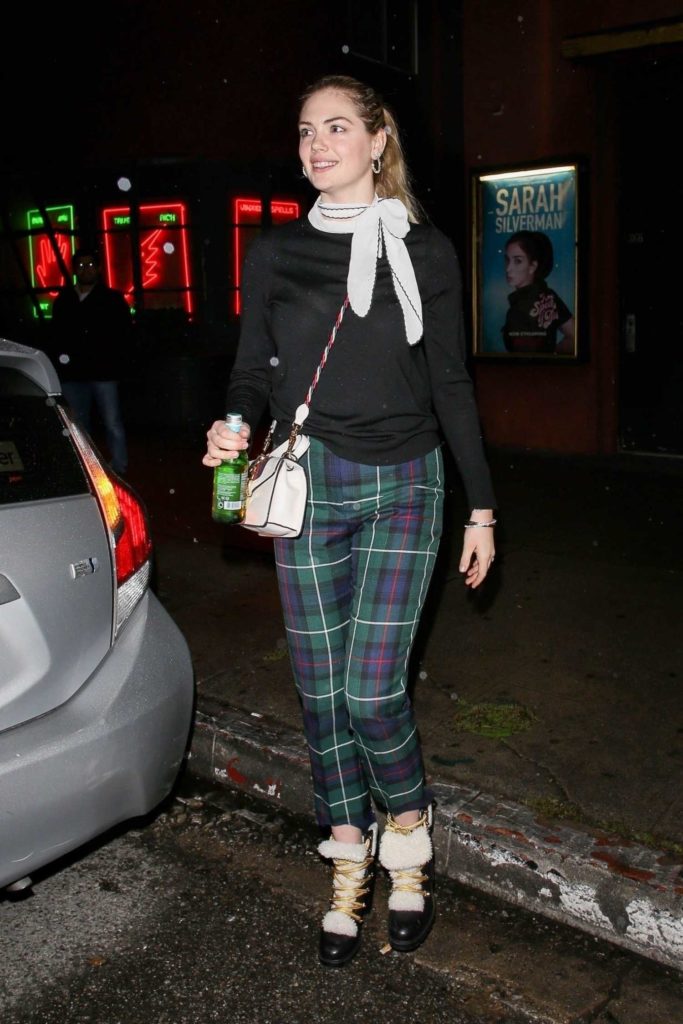 Kate Upton in a Green Plaid Pants