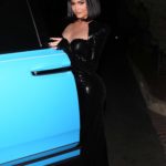 Kylie Jenner in a Black Dress Arrives at Music Mogul P.Diddy’s Private Exclusive A-List Party in Holmby Hills