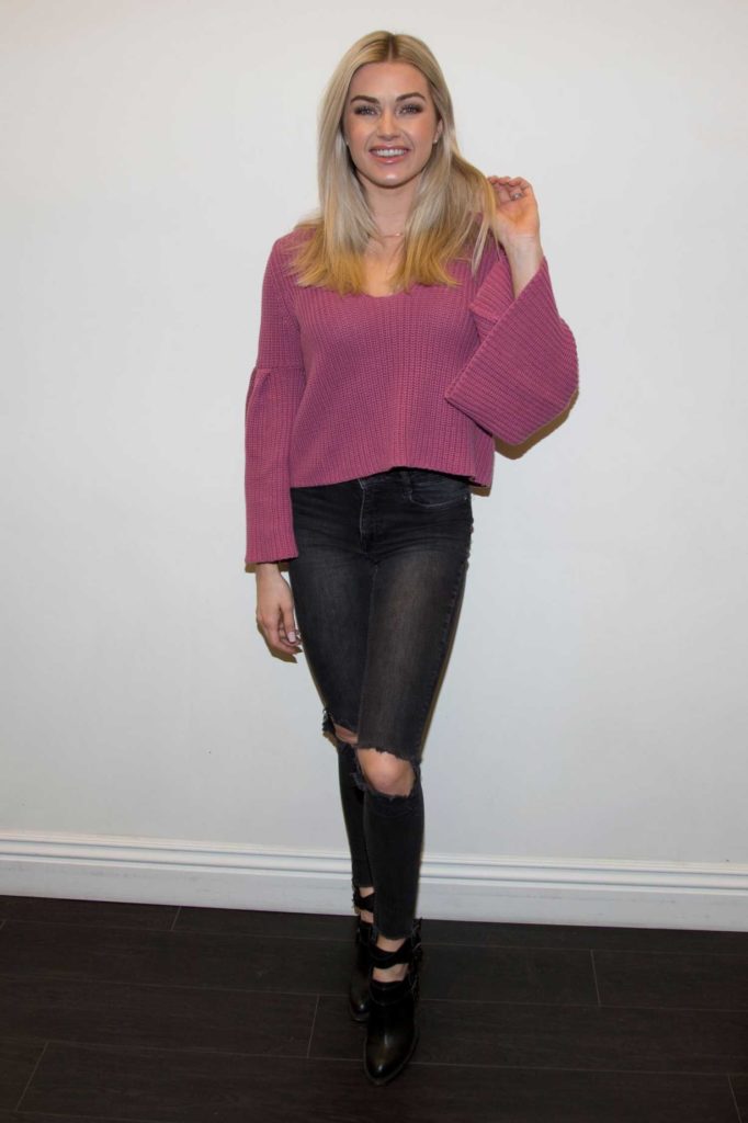 Lindsay Arnold in a Purple Sweater