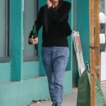 Minnie Driver in a Black Knit Hat Was Seen Out in LA