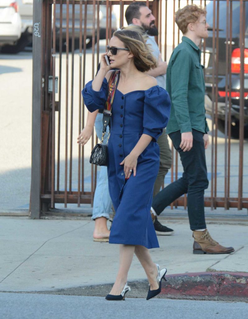 Natalie Portman in a Blue Dress