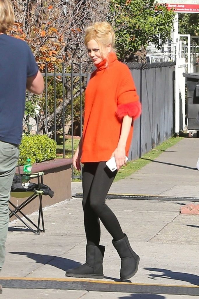 Nicole Kidman in an Orange Turtleneck
