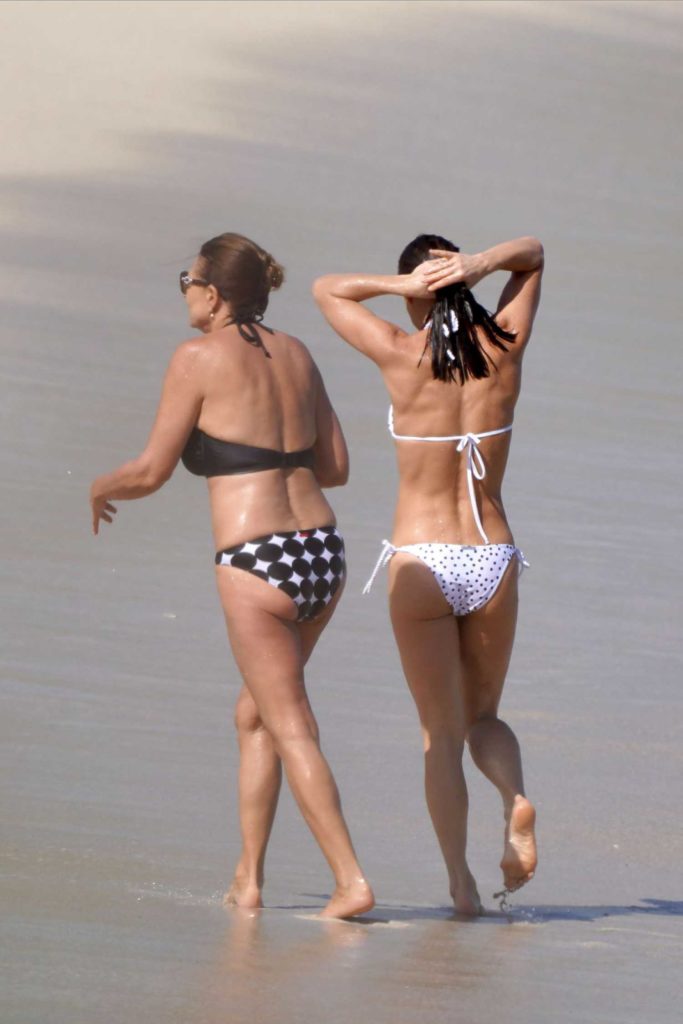 Pippa Middleton in a White Polka Dot Bikini
