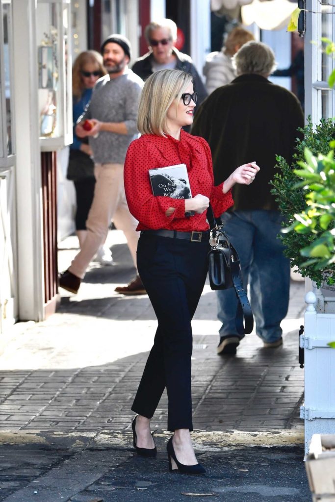Reese Witherspoon in a Red Polka Dot Blouse