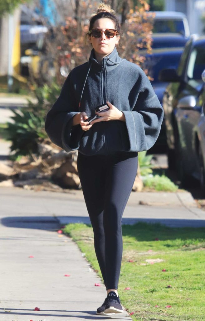 Ashley Tisdale in a Black Leggings