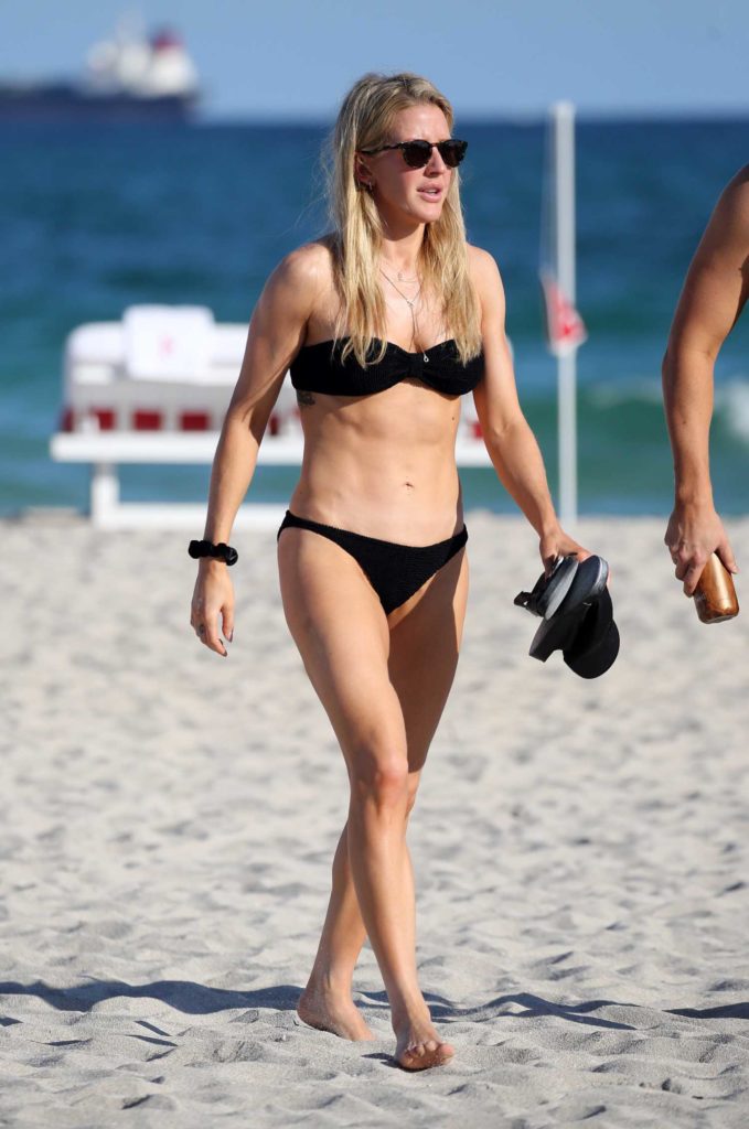 Ellie Goulding in a Black Bikini