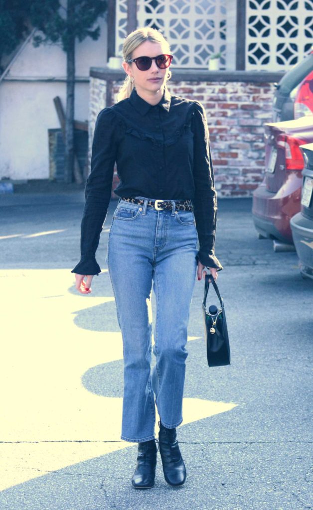 Emma Roberts in a Blue Jeans