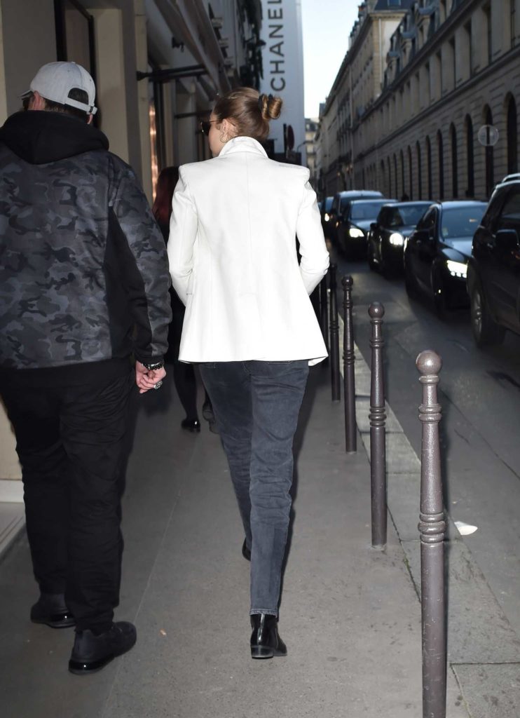 Gigi Hadid in a White Blazer