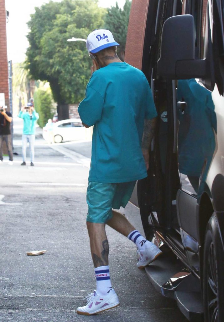 Justin Bieber in a White Sneakers