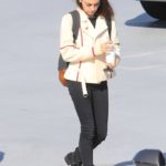 Mila Kunis in a Black Boots Heads to a Meeting in Beverly Hills