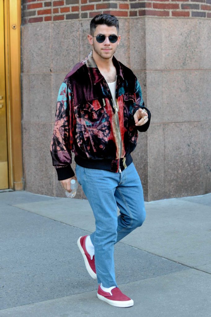 Nick Jonas in a Blue Jeans