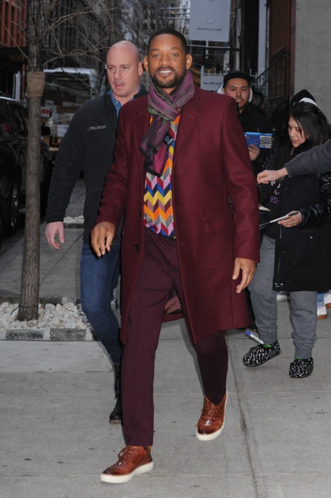 Will Smith in a Purple Coat
