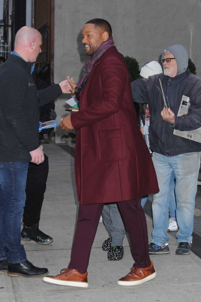 Will Smith in a Purple Coat