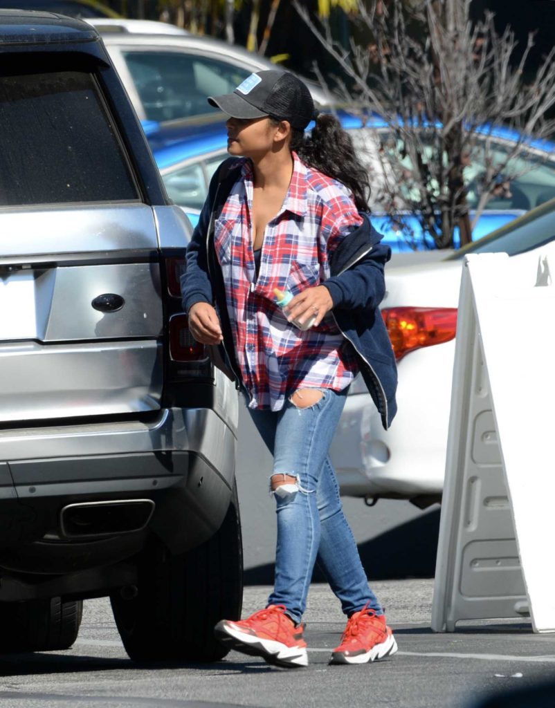 Christina Milian in a Red Sneakers