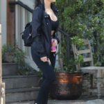 Kourtney Kardashian in a Black Sneakers Was Seen Out in Los Angeles
