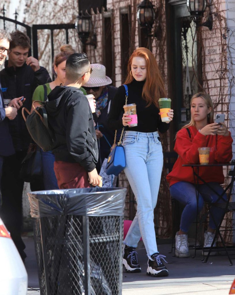 Madelaine Petsch in a Blue Jeans