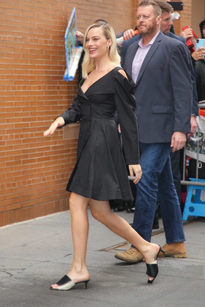 Margot Robbie in a Black Dress