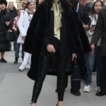 Sofia Carson in a Black Fur Coat Was Seen Out in New York City