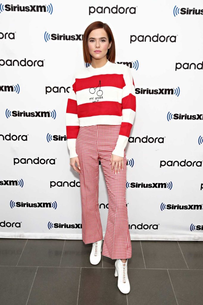 Zoey Deutch in a Red Pants