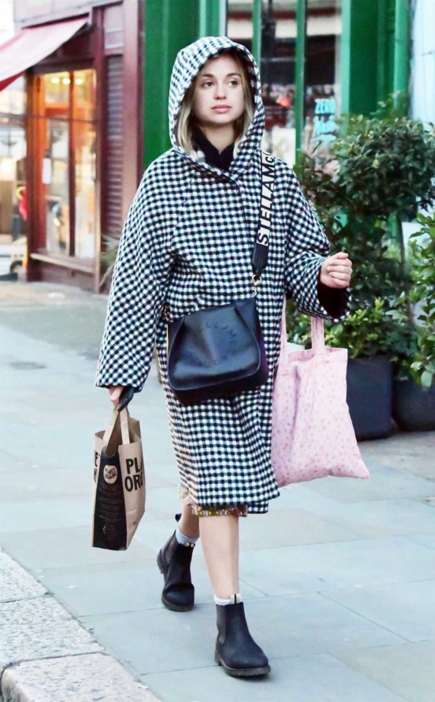 Amelia Windsor in a Checked Coat