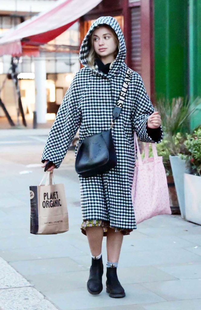 Amelia Windsor in a Checked Coat