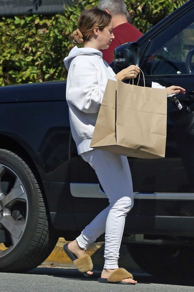 Ashley Tisdale in a White Hoody