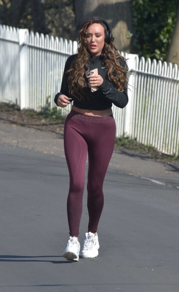 Charlotte Crosby in a White Sneakers