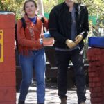 Florence Pugh in a Blue Medical Gloves Was Seen Out with Zach Braff in Los Angeles