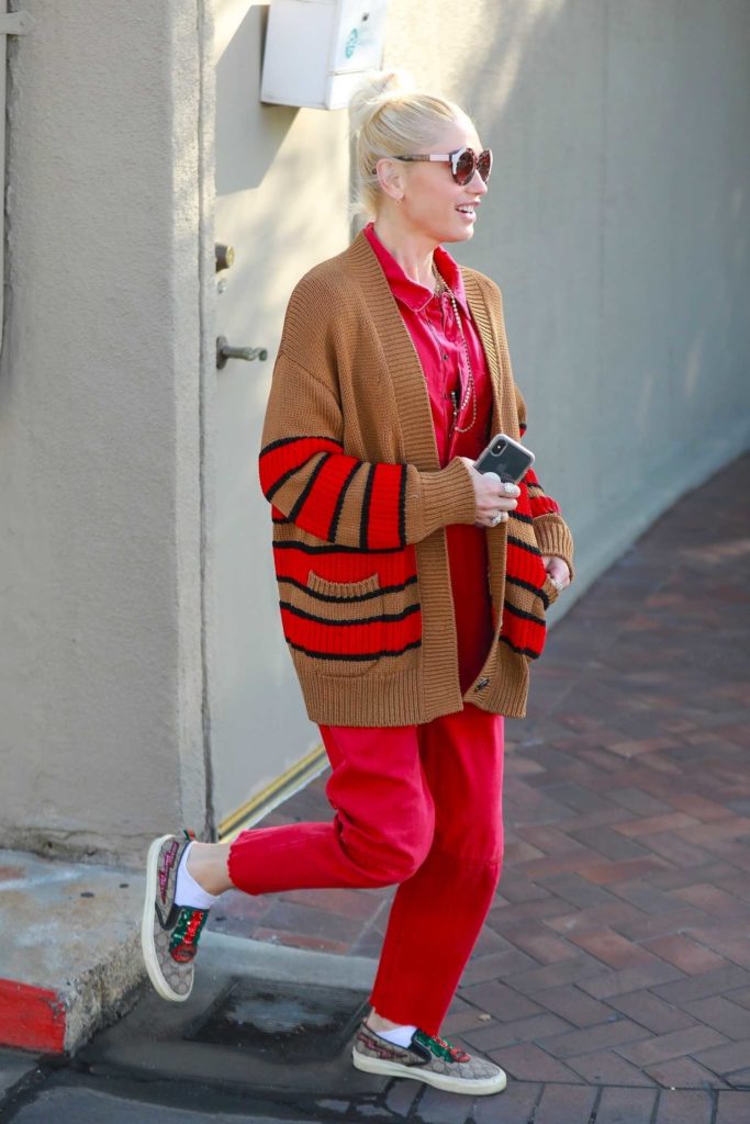 Gwen Stefani in a Red Jumpsuit