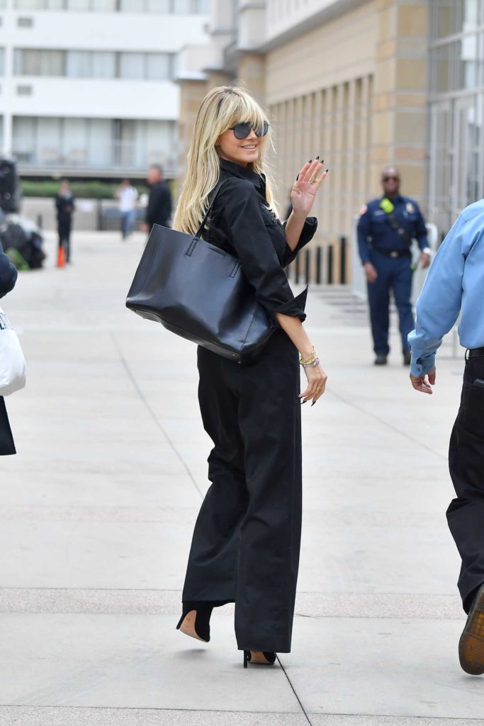 Heidi Klum in a Black Jumpsuit
