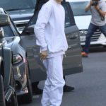 Justin Bieber in a Gray Sweatsuit Was Seen Out with Hailey Bieber in West Hollywood