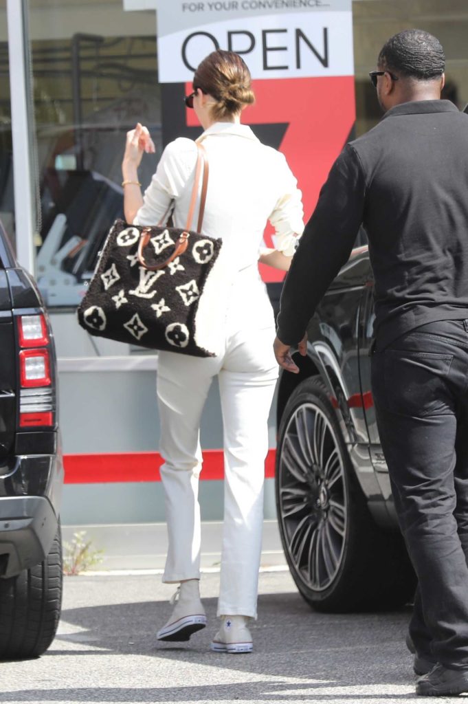 Kendall Jenner in a White Jumpsuit