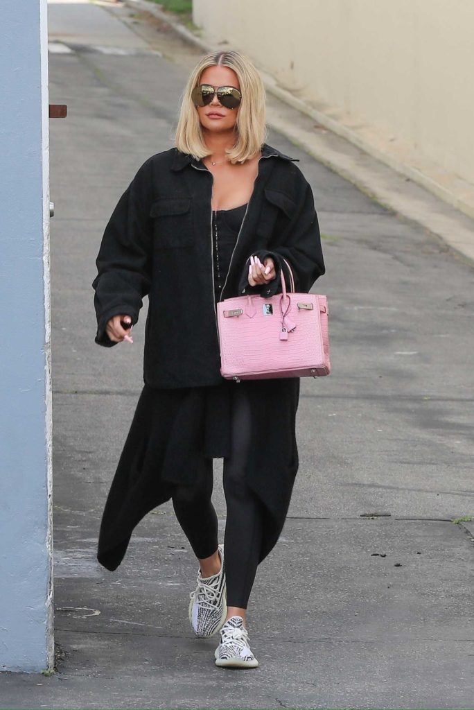 Khloe Kardashian in a Black Jacket