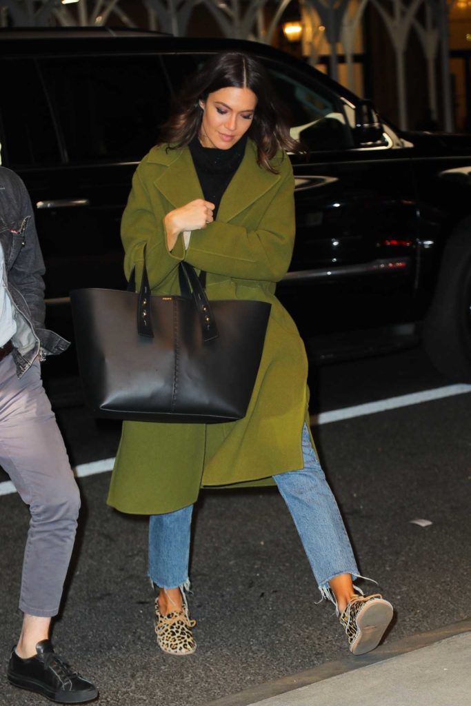 Mandy Moore in a Green Coat