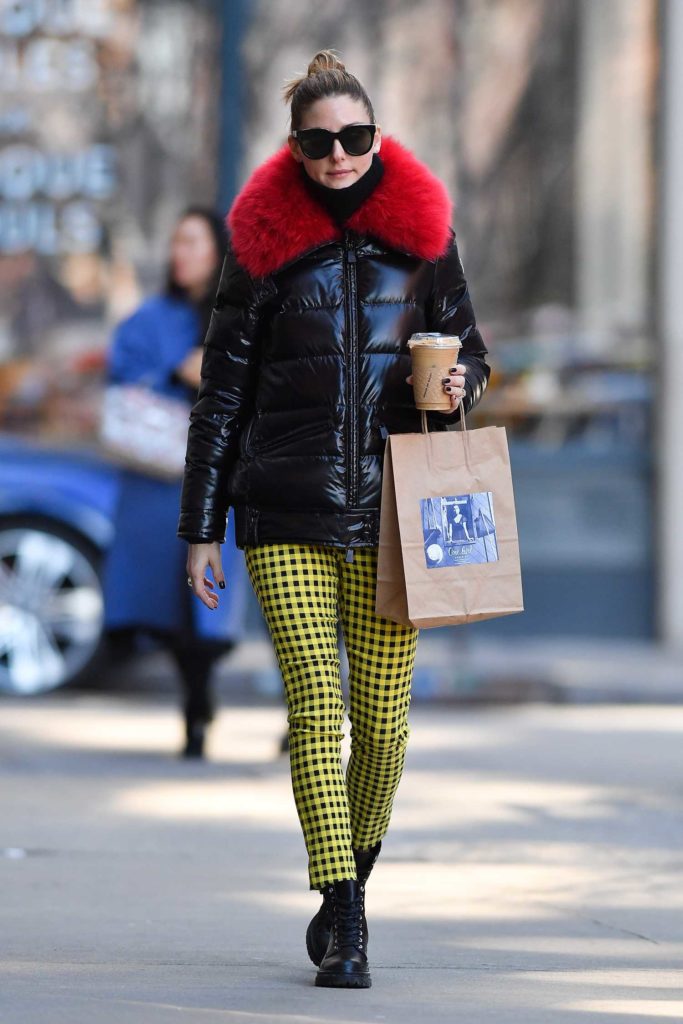 Olivia Palermo in a Black Puffer Jacket