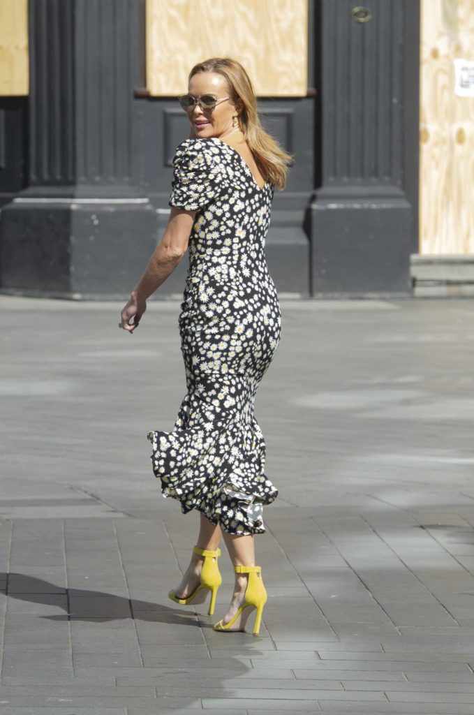 Amanda Holden in a Floral Print Dress