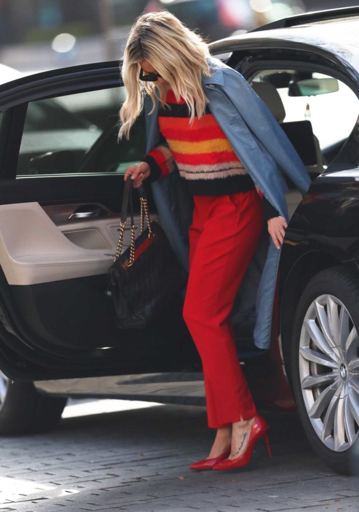Ashley Roberts in a Red Pants