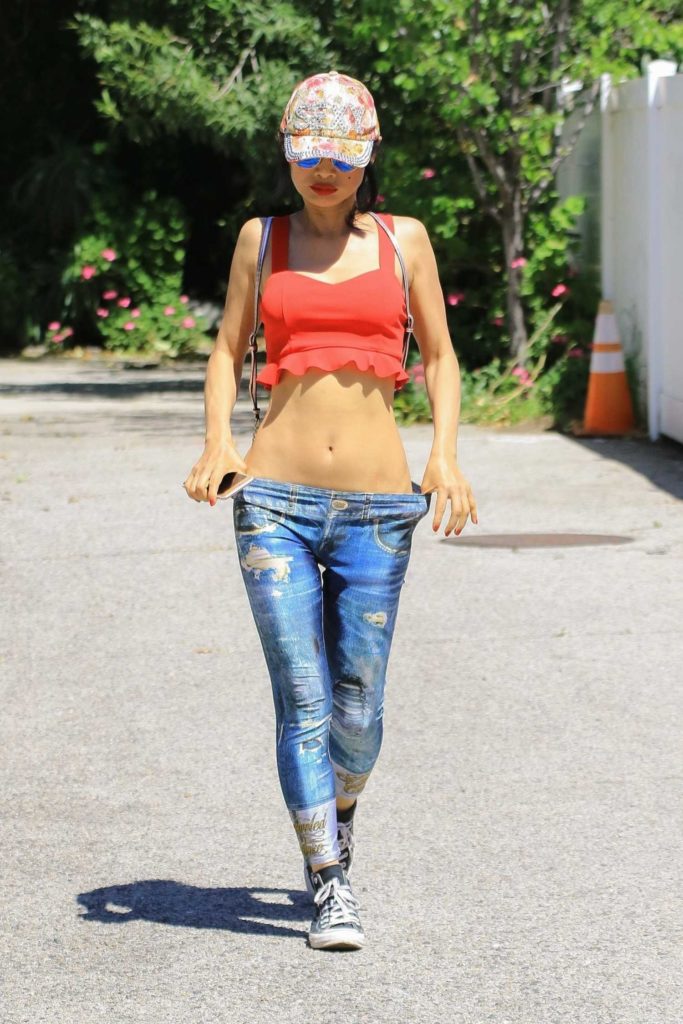 Bai Ling in a Red Top
