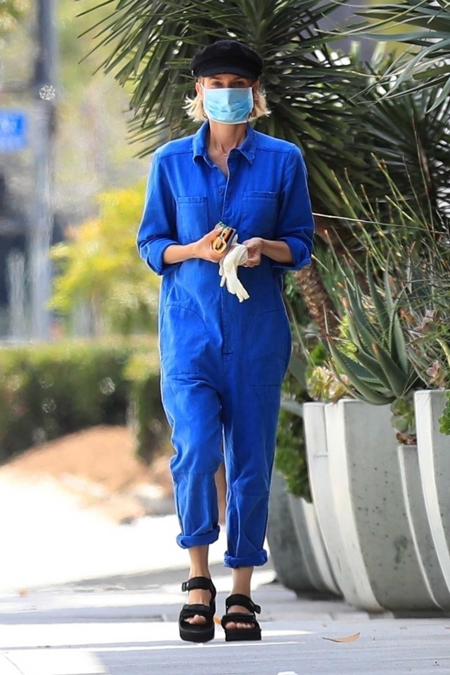 Diane Kruger in a Blue Jumpsuit Was Seen Out in West Hollywood – Celeb ...