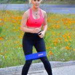 Heidi Montag in a Pink Sports Bra Does a Workout Near Her Home in Los Angeles