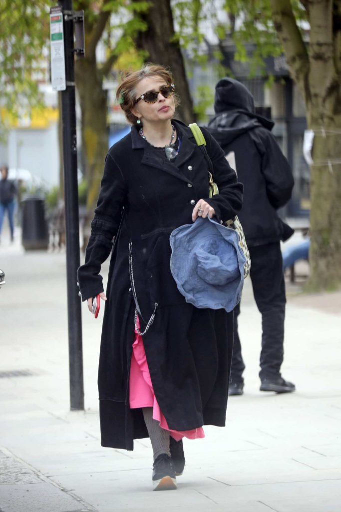 Helena Bonham Carter in a Black Coat